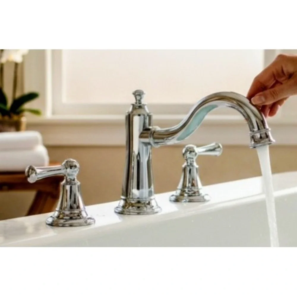 PROFLO‎ PF4870CP Bartlett Deck Mounted Roman Tub 3 Piece Chrome Faucet & Handles